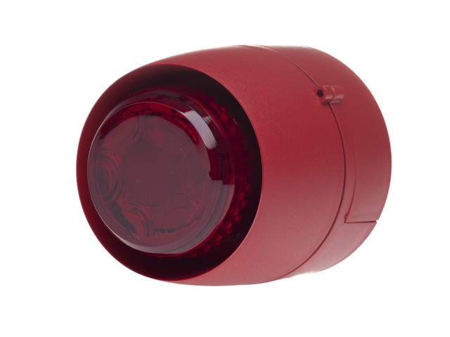  VTB Spatial Sounder/Beacon EN54 Approved Deep Red Body Red Lens